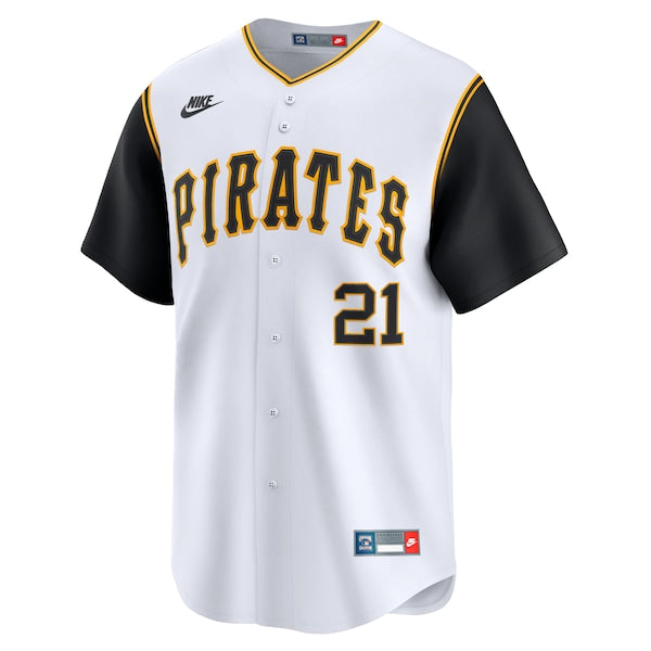 Roberto Clemente Pittsburgh Pirates Nike Cooperstown Collection Limited Jersey - White/Gray - Image 3