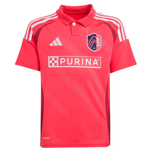 Marcel Hartel St. Louis City SC adidas Youth 2025 Forever CITY Red Replica Player Jersey - Red - Image 2