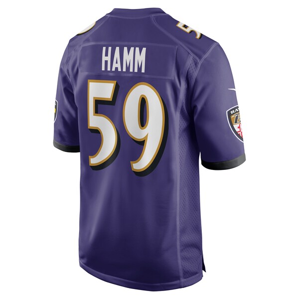 Malik Hamm Baltimore Ravens Nike Team Game Jersey - Purple - Image 3