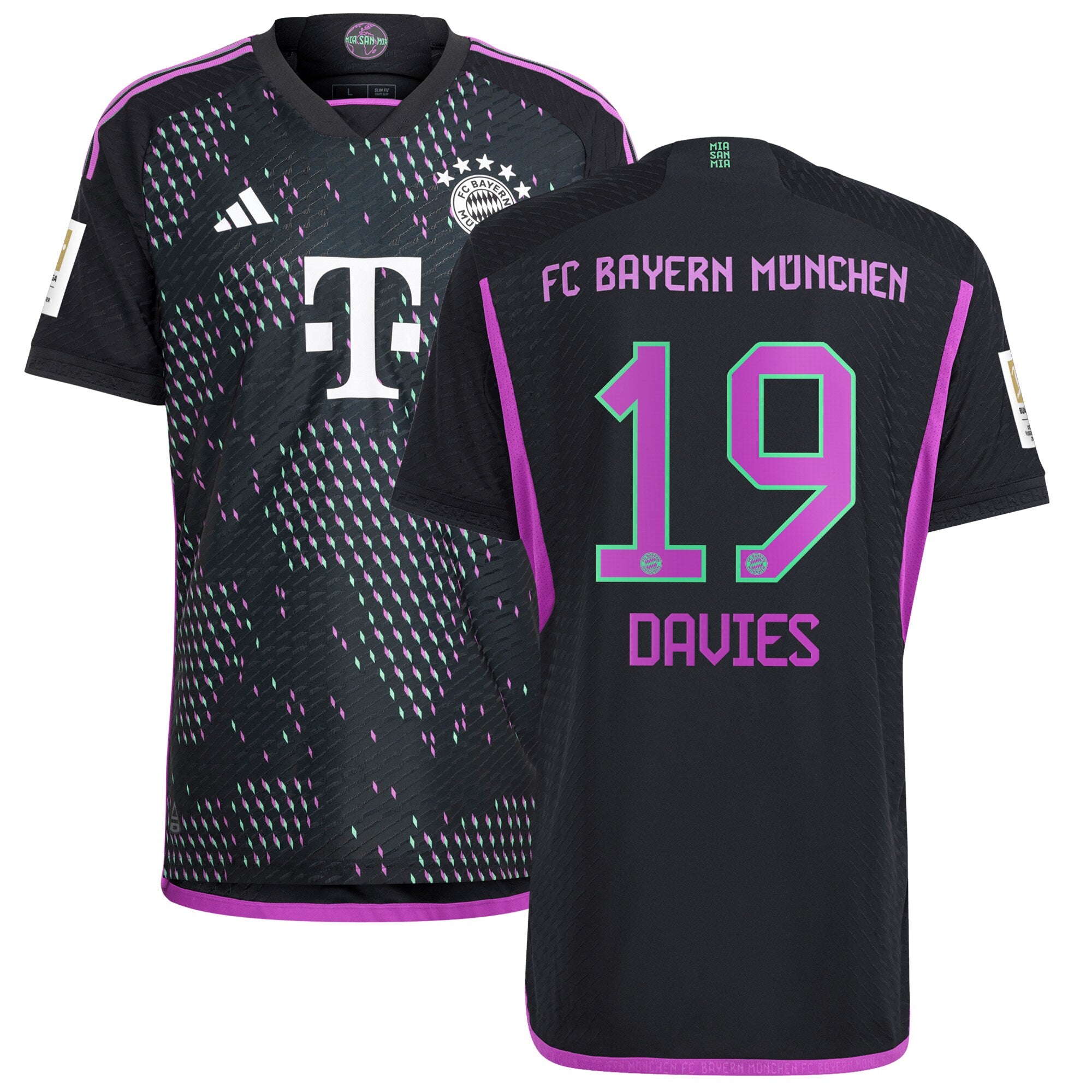Alphonso Davies Bayern Munich adidas 2023/24 Home Authentic Jersey - White/Black - Image 5