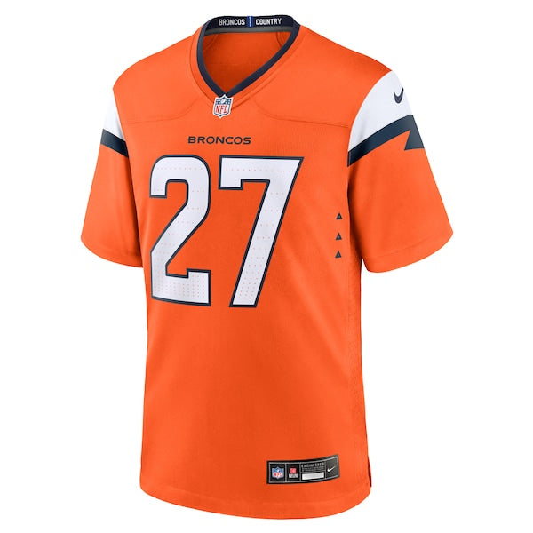 Damarri Mathis Denver Broncos Nike Team Game Jersey - Orange - Image 2