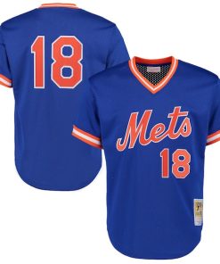 Darryl Strawberry New York Mets Cooperstown Mesh Batting Practice Jersey - Royal/Green