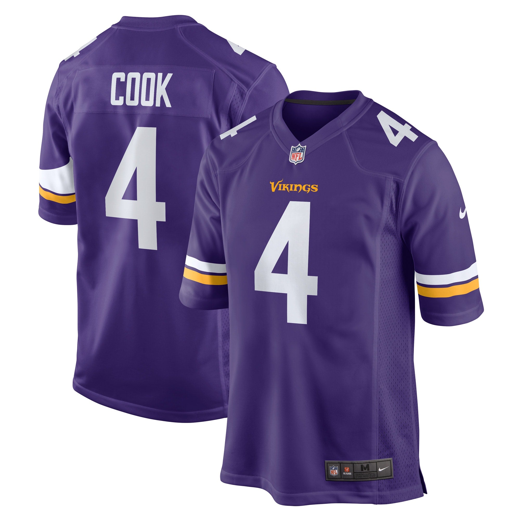 Dalvin Cook Minnesota Vikings Nike Game Jersey - White/Purple - Image 5