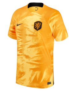 Alternative view of Netherlands National Team Nike 2022/23 Home Authentic Blank Jersey - Orange