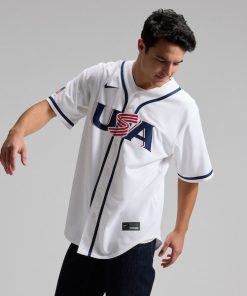 USA Baseball Nike 2026 World Baseball Classic Home Stadium Jersey - White/Navy