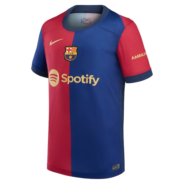 Barcelona Nike Youth 2024/25 Home Replica Custom Jersey - Royal - Image 2