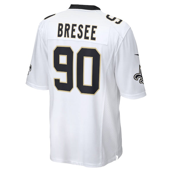 Bryan Bresee New Orleans Saints Nike Game Jersey - White - Image 3