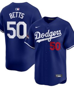 Mookie Betts Los Angeles Dodgers Nike 2024 World Series Champions Alternate Limited Player Jersey - Royal