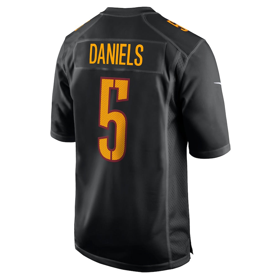 Jayden Daniels Men's Washington Commanders Nike Carbon Black Fashion Jersey - Black - Image 3
