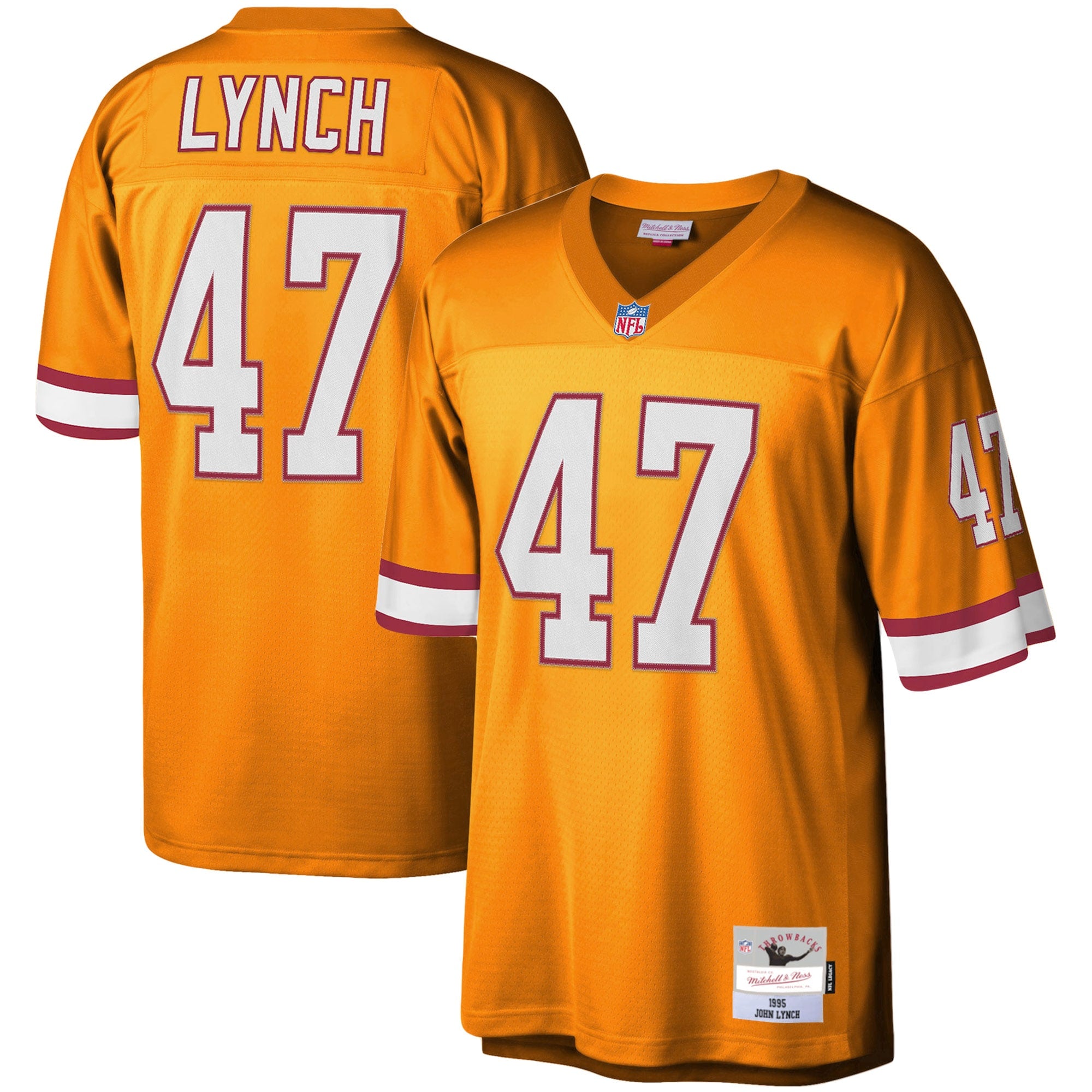 John Lynch Tampa Bay Buccaneers Legacy Replica Jersey - Red/Orange - Image 6