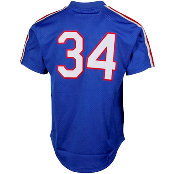 Nolan Ryan Texas Rangers 1989 Authentic Cooperstown Collection Mesh Batting Practice Jersey - Royal - Image 4