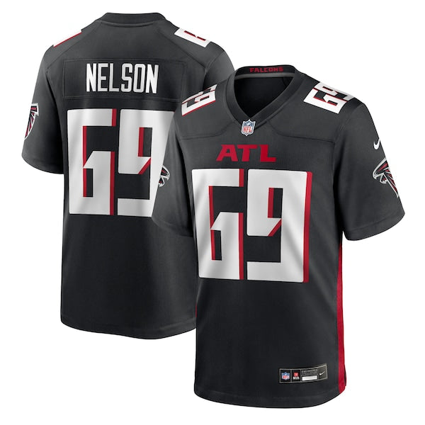 Jack Nelson Atlanta Falcons Nike Team Game Jersey - Black