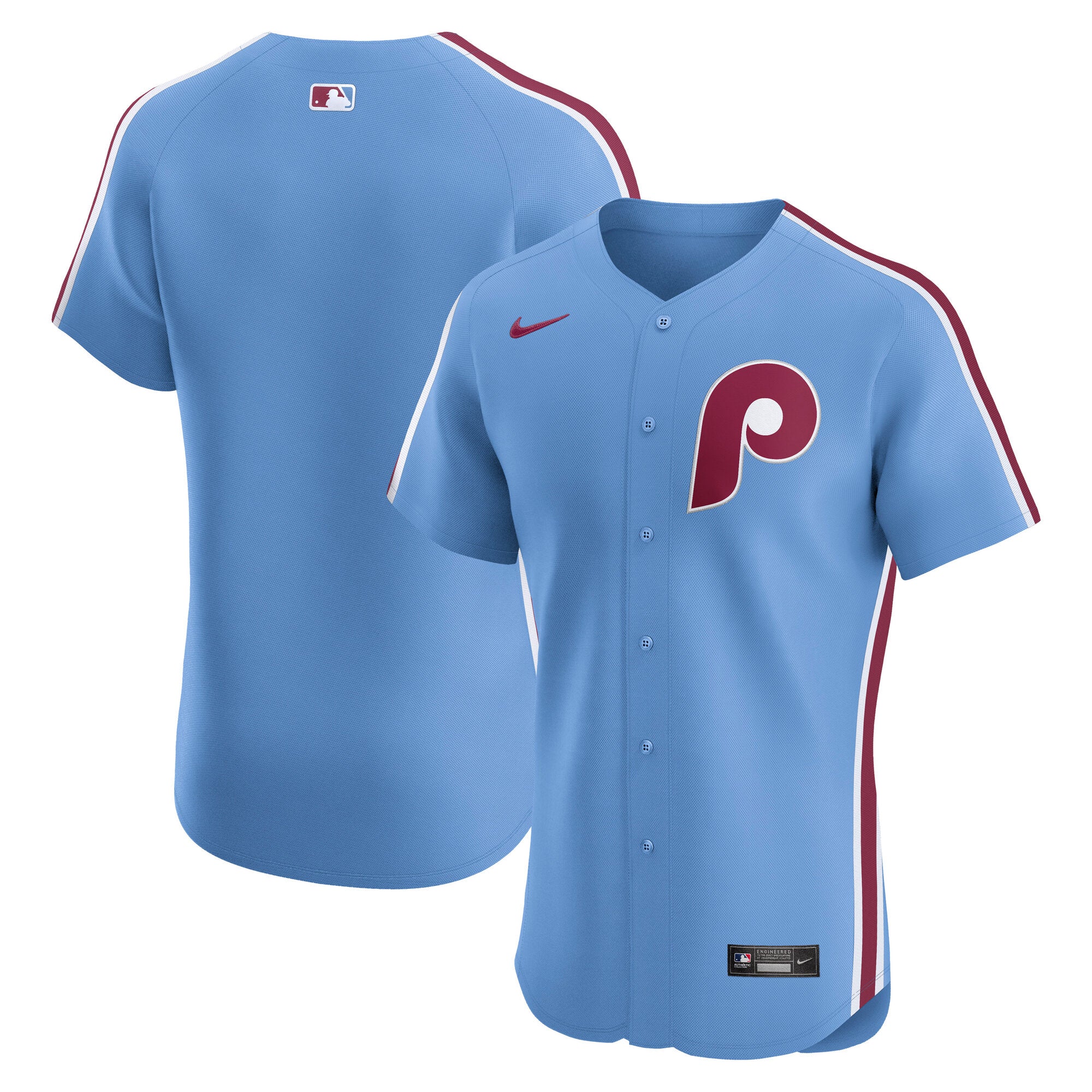Philadelphia Phillies Nike Alternate 2 Elite Jersey - Cream/White/Light Blue - Image 8