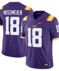 Garrett Nussmeier LSU Tigers Nike NIL Football Game Jersey - Purple/White