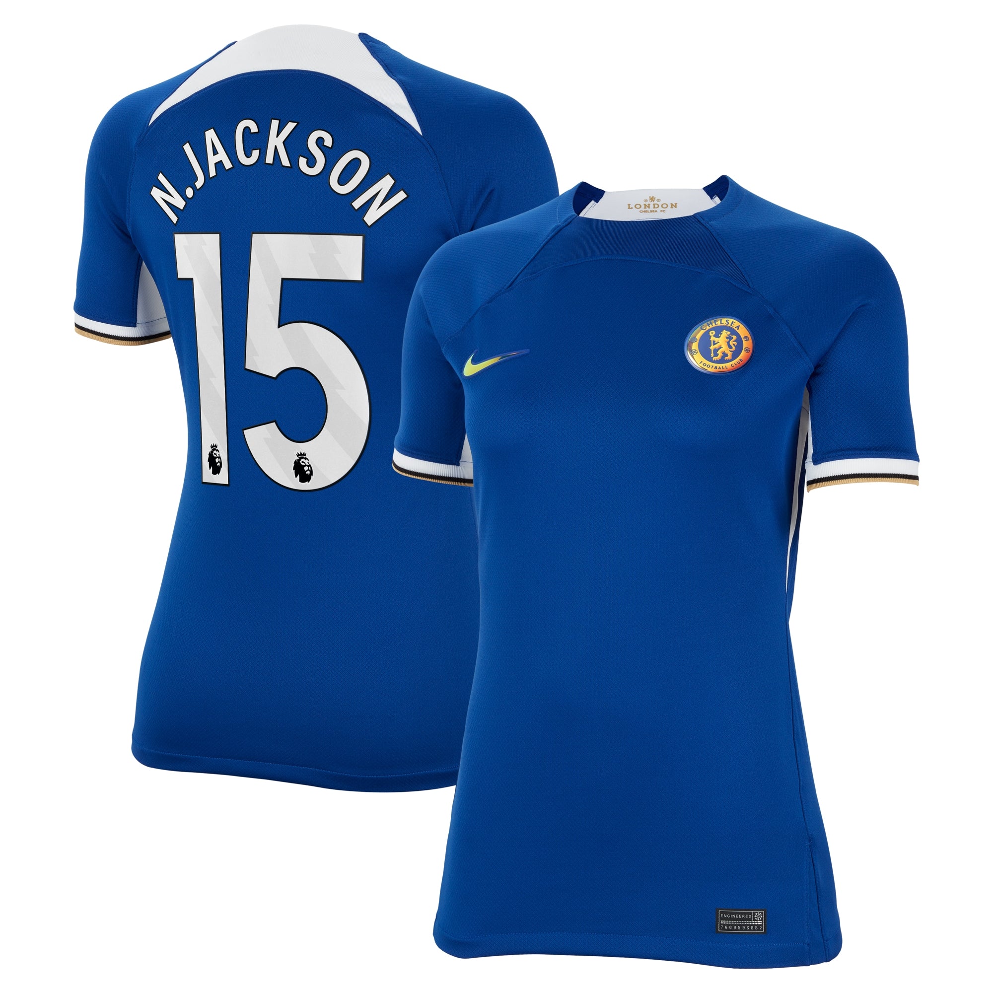 Nicolas Jackson Chelsea Nike Women's 2023/24 Away Stadium Replica Player Jersey - Navy/Blue - Image 6