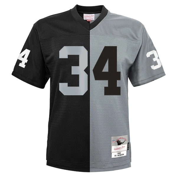 Bo Jackson Las Vegas Raiders Youth Split Legacy Jersey - Black/Silver - Image 2