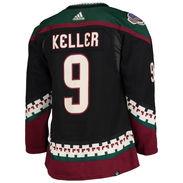 Clayton Keller Arizona Coyotes adidas Home Primegreen Authentic Pro Player Jersey - Black - Image 3