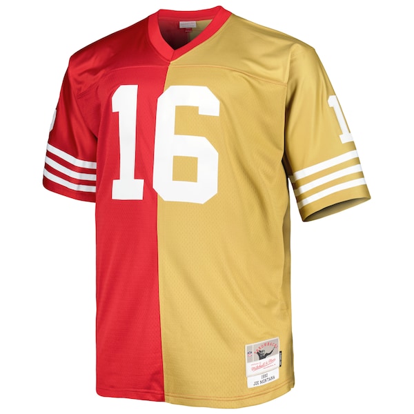 Joe Montana San Francisco 49ers Big & Tall Split Legacy Retired Player Replica Jersey - Scarlet/Gold - Image 2