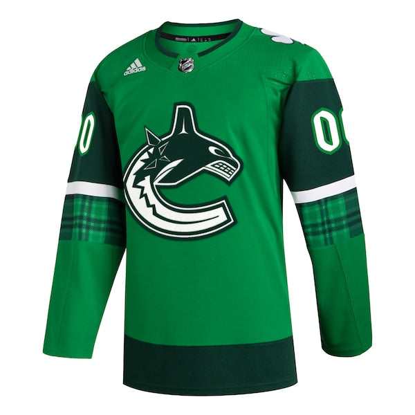 Vancouver Canucks adidas St. Patrick's Day Authentic Custom Jersey - Kelly Green - Image 2