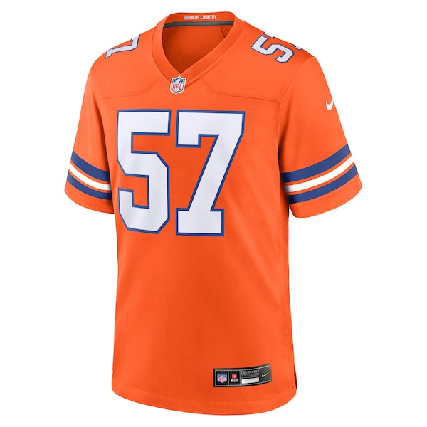 Tom Jackson Denver Broncos Nike Mile High Collection 1977 Throwback Retired Player Game Jersey - Orange - Image 2