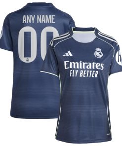 Alternative view of Los Merengues adidas Women's 2025/26 Away Replica Custom Jersey - Blue/White