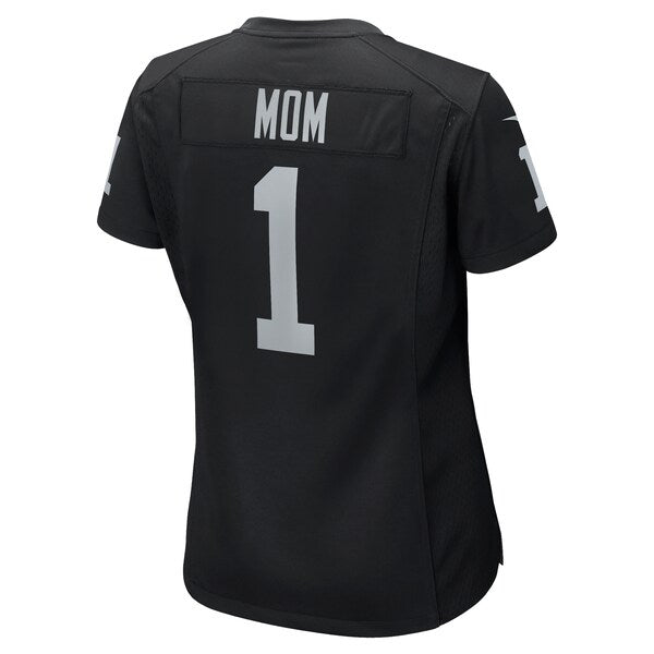 Number 1 Mom Las Vegas Raiders Nike Women's Game Jersey - Black - Image 3