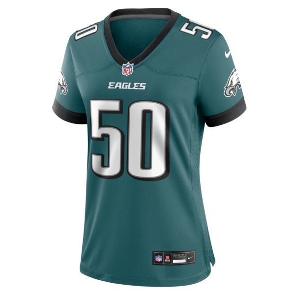 Lance Dixon Philadelphia Eagles Nike Women's Team Game Jersey - Midnight Green - Image 3
