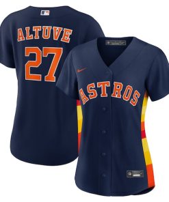Jose Altuve Houston Astros Nike Women's Alternate Replica Player Jersey - Navy/White