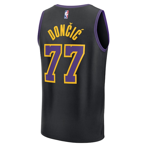 Luka Don?i? Los Angeles Lakers 2025/26 City Edition Fast Break Jersey - Black - Image 3
