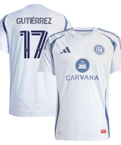 Brian Gutierrez Chicago Fire adidas 2025 The Municipal Kit Replica Player Jersey - Light Blue