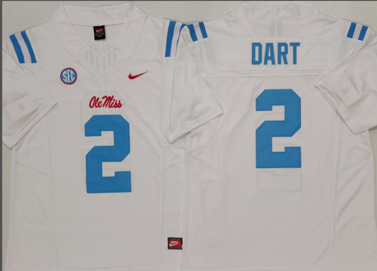 Jaxson Dart NCAA Ole Miss Rebels Nike Vapor Limited Jersey