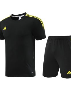 Adidas Short Sleeve Training Jersey Set - AD02- Black/Yellow