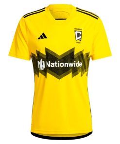 Alternative view of Diego Rossi Columbus Crew adidas 2024 The Home Kit Replica Player Jersey - Yellow