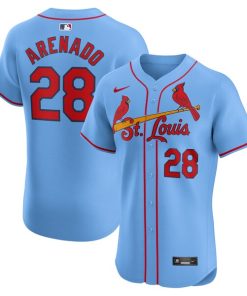 Alternative view of Nolan Arenado St. Louis Cardinals Nike Alternate Elite Player Jersey - Light Blue