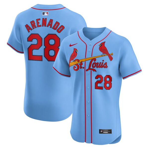 Nolan Arenado St. Louis Cardinals Nike Alternate Elite Player Jersey - Light Blue - Image 2