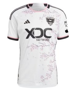 Alternative view of D.C. United adidas 2024 The Cherry Blossom Kit Authentic Jersey - White