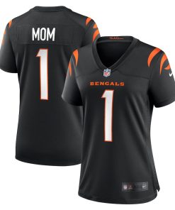 Number 1 Mom Cincinnati Bengals Nike Women's Game Jersey - Black