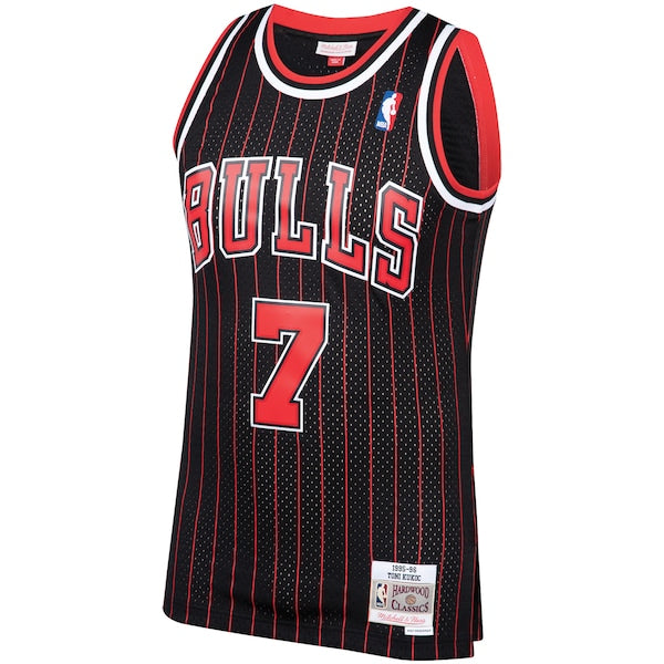 Toni Kukoc Chicago Bulls 1995/96 Hardwood Classics Swingman Jersey - Black - Image 2