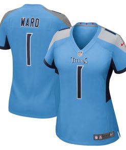Alternative view of Cameron Ward Tennessee Titans Nike Women's 2025 NFL Draft First Round Pick  Game Jersey - Light Blue/Navy
