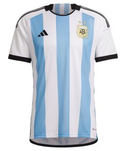 Alternative view of Custom Argentina National Team adidas 2022/23 Home Authentic Blank Jersey - White
