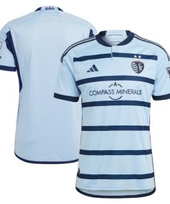 Sporting Kansas City adidas 2024 Hoops 4.0 Authentic Jersey - Light Blue