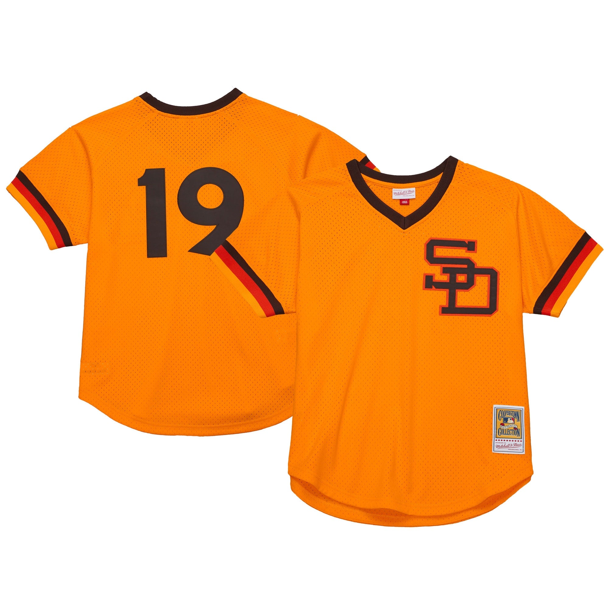 Tony Gwynn San Diego Padres Authentic Batting Practice Jersey - Brown/Gold - Image 6