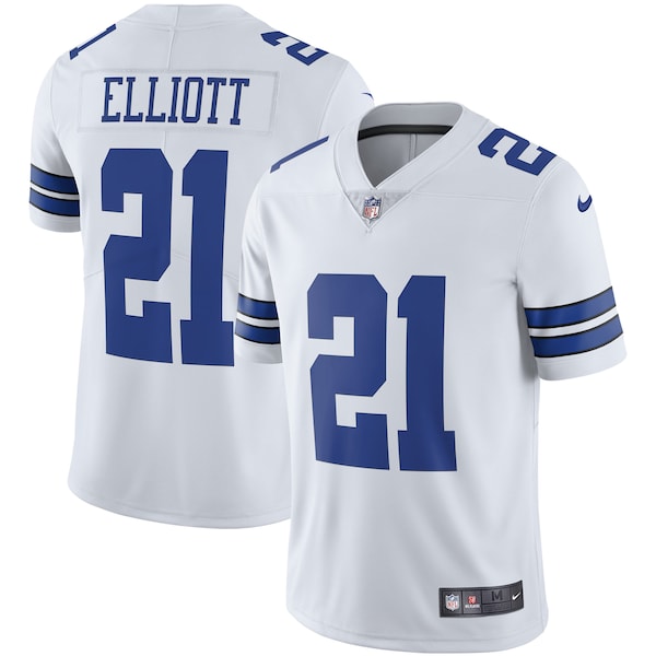 Ezekiel Elliott Dallas Cowboys Nike Vapor Limited Player Jersey - White/Navy - Image 2