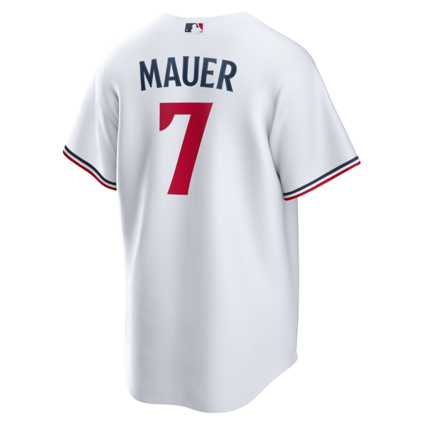 Joe Mauer Minnesota Twins Nike Home Retired Player Replica Jersey - White - Image 3
