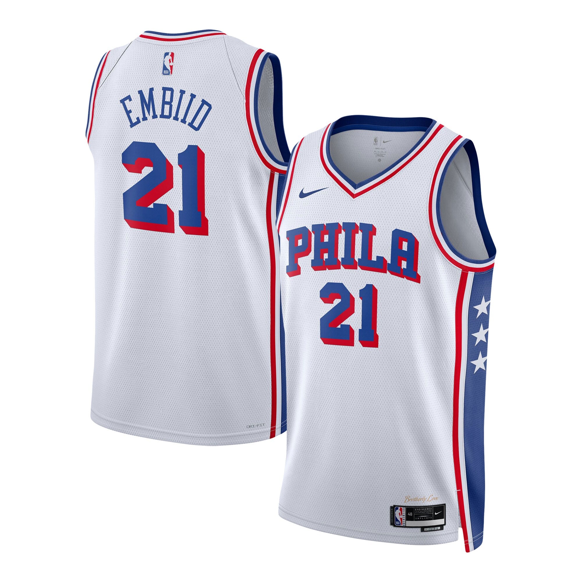 Joel Embiid Philadelphia 76ers Nike Unisex Swingman Jersey - Icon Edition - Royal/White - Image 6