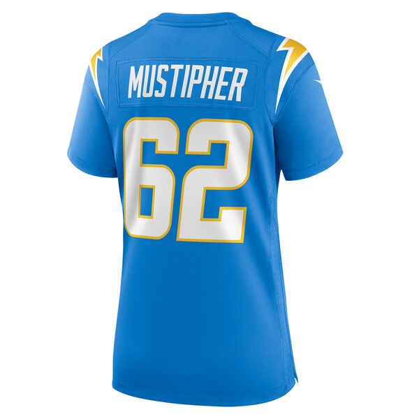Sam Mustipher Los Angeles Chargers Nike Women's Team Game Jersey - Powder Blue - Image 3