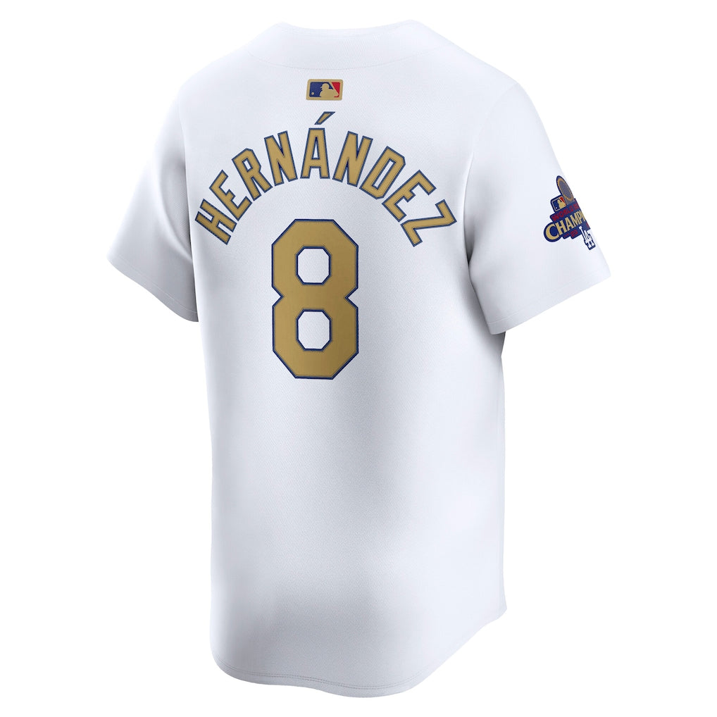 Enrique Hern¨¢ndez Los Angeles Dodgers Nike 2025 Gold Collection Limited Jersey ¨C White - Image 3