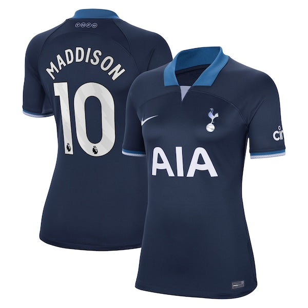 James Maddison Tottenham Hotspur Nike Women's 2023/24 Away Stadium Replica Player Jersey - Navy/Tan/White - Image 7
