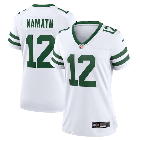 Joe Namath New York Jets Nike Women's Legacy Retired Player Game Jersey - White/Green - Image 2
