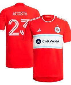 Kellyn Acosta Chicago Fire adidas 2024 Return To Red Replica Player Jersey - Red
